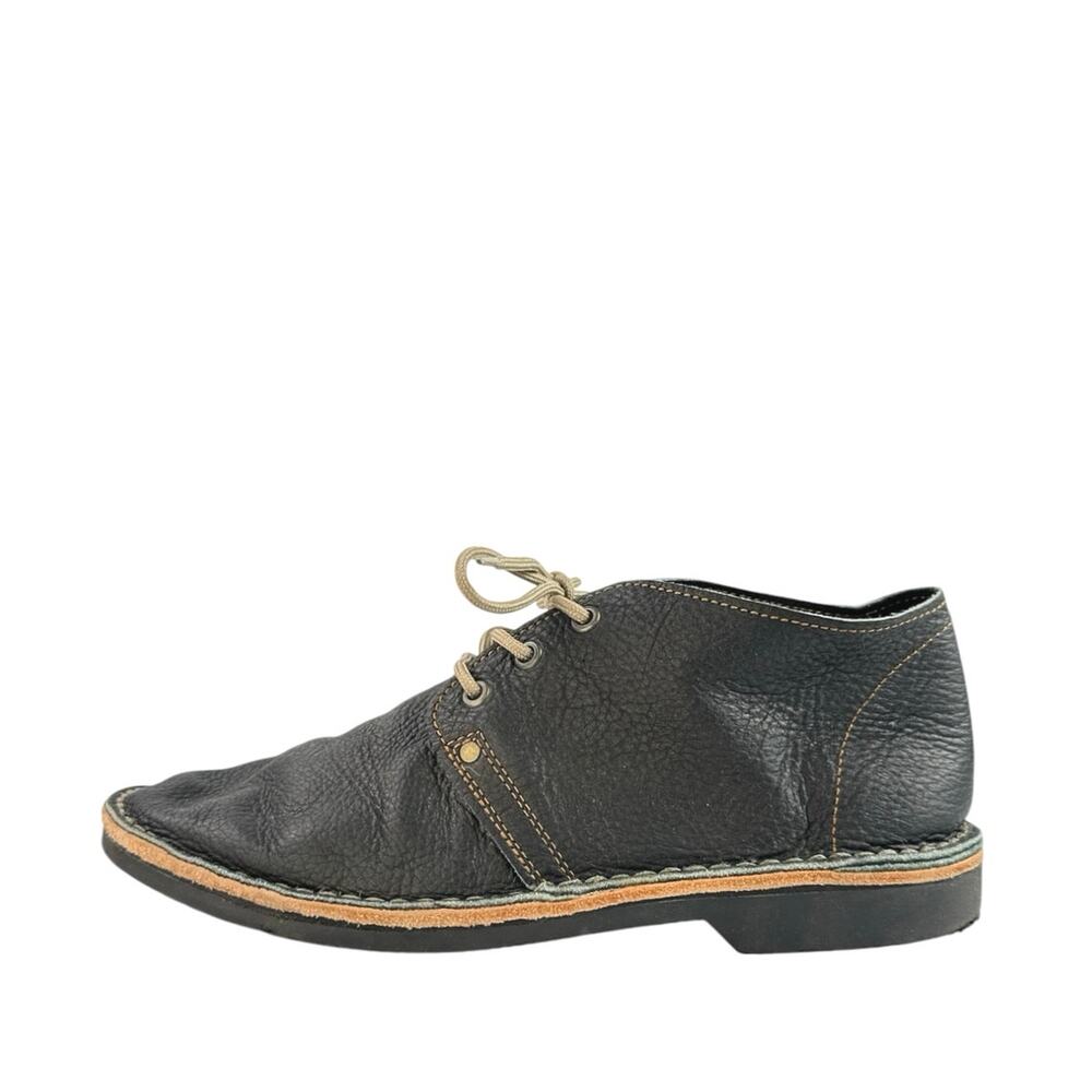 Brother Vellies Men's Black Leather Lace Up Round Toe Chukka Boots Size 9
